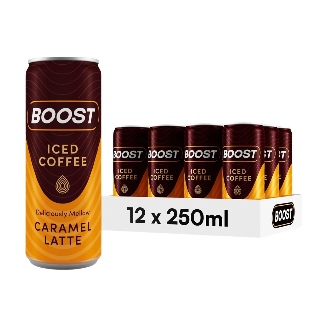 Boost-Caramel-Latte-Iced-Coffee-250ml-Pack-of-12 Boost Caramel Latte Iced Coffee 250ml – Pack of 12 - Image 1