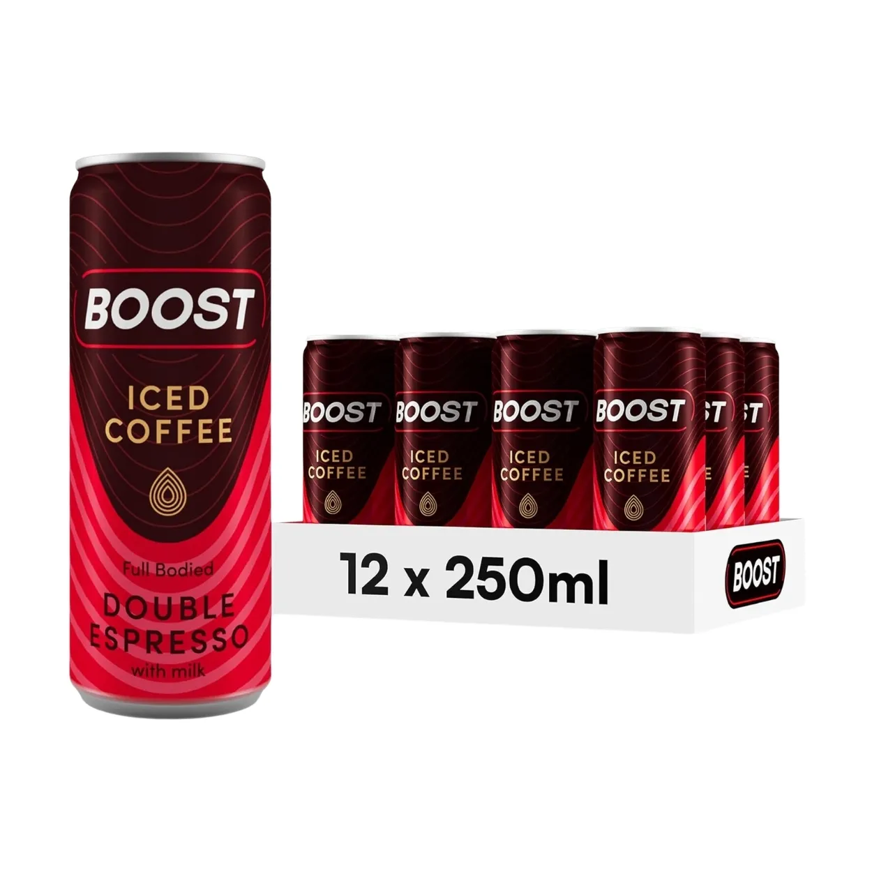 Boost-Double-Espresso-with-Milk-Iced-Coffee-250ml-Pack-of-12 Boost Double Espresso with Milk Iced Coffee 250ml – Pack of 12 - Image 1