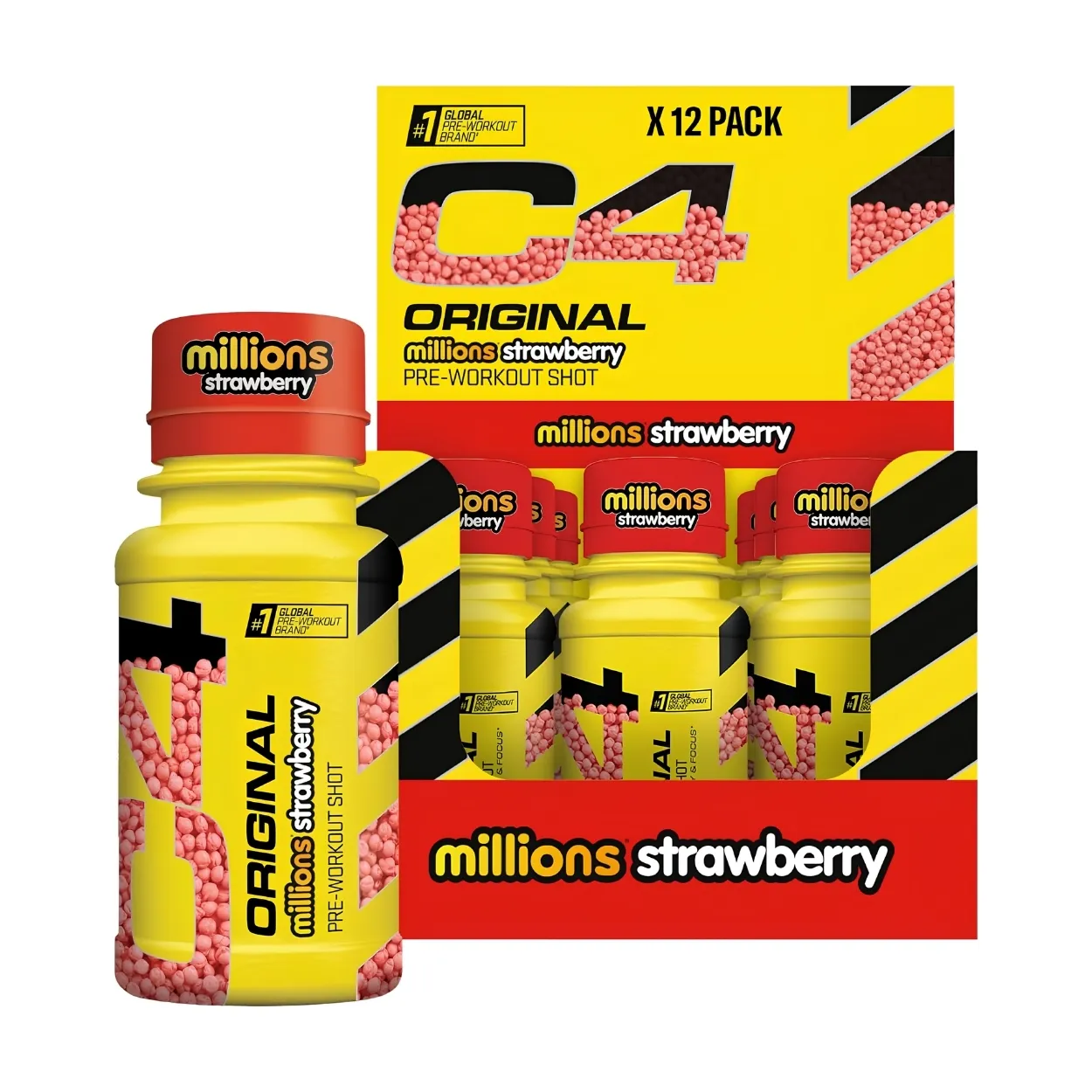 C4-Original-Millions-Strawberry-Pre-Workout-Shot-60ml-Pack-of-12 C4 Original Millions Strawberry Pre-Workout Shot 60ml – Pack of 12 - Image 1