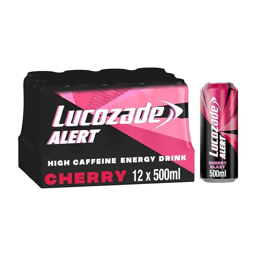 Lucozade-Alert-Cherry-Blast-Energy-Drink-500ml-Pack-of-12 Lucozade Alert Cherry Blast Energy Drink 500ml Pack of 12