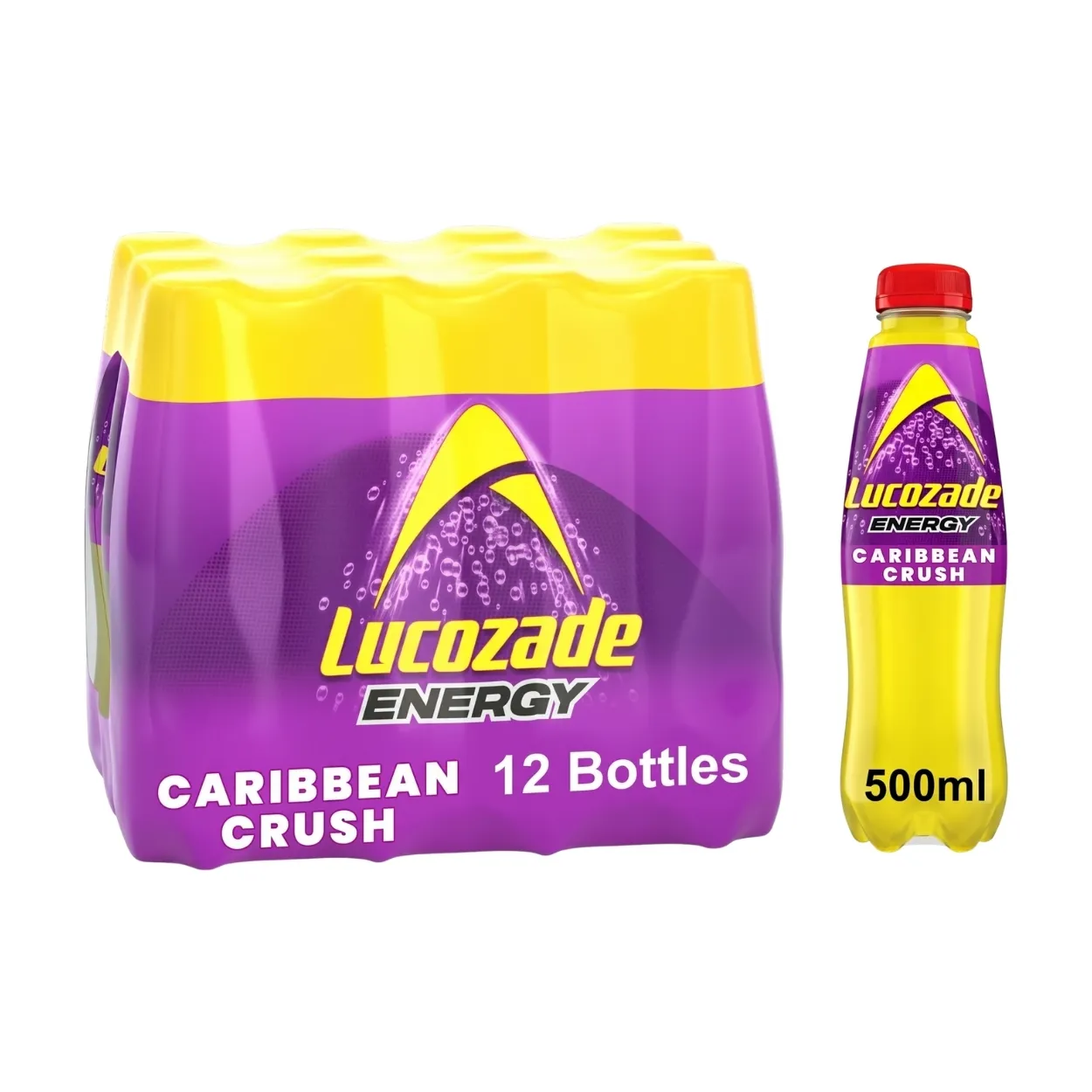 Lucozade-Energy-Caribbean-Crush-Soft-Drink-500ml-Pack-of-12 Lucozade Energy Caribbean Crush Soft Drink 500ml – Pack of 12 - Image 1