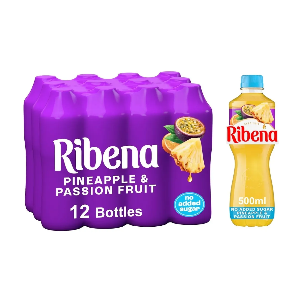 Ribena-Pineapple-&-Passion-No-Added-Sugar-Juice-Drink-500ml-Pack-of-12 Ribena Pineapple & Passion No Added Sugar Juice Drink 500ml – Pack of 12 - Image 1