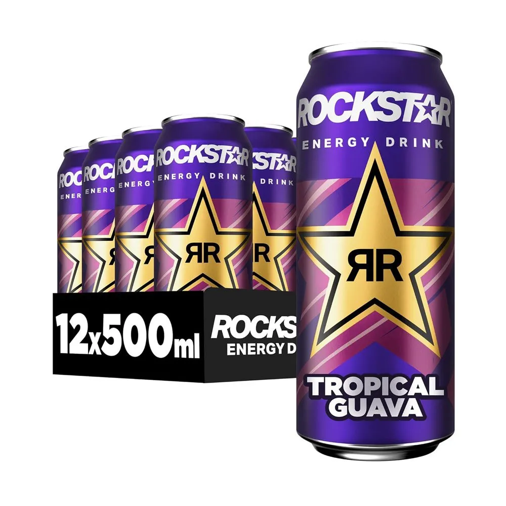 Rockstar-Tropical-Guava-Energy-Drink-500ml-Pack-of-12 Rockstar Tropical Guava Energy Drink 500ml – Pack of 12 - Image 1